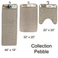 thumbnail image 3 of Evideco French Home Goods Contour Bath Rug Memory Foam Mat 3D Pebble 20”L x 20”W Taupe, 3 of 6