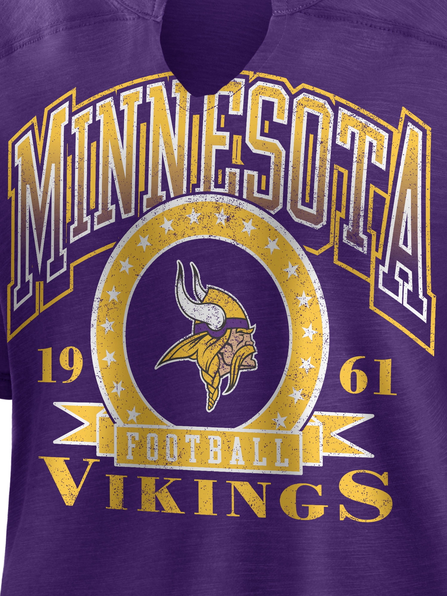 NFL Minnesota Vikings Women's Cotton Purple Short Sleeve T-Shirt