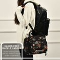 thumbnail image 6 of FORMRS Student Lunch Bag Insulated Reusable Cooler Box with Zipper Pockets, Black Flowers, 6 of 9