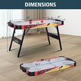 thumbnail image 6 of R RAYCHEE 54in Folding Air Hockey Table, Red & Yellow, 2 Pucks, 2 Pushers, 6 of 6