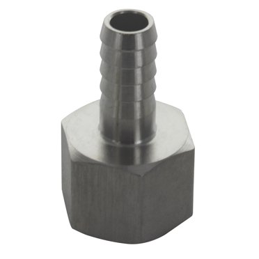 L.D. Carlson Stainless Steel 3/8" Barb X 1/2" Female NPT Hose Fitting – Homebrew & More!