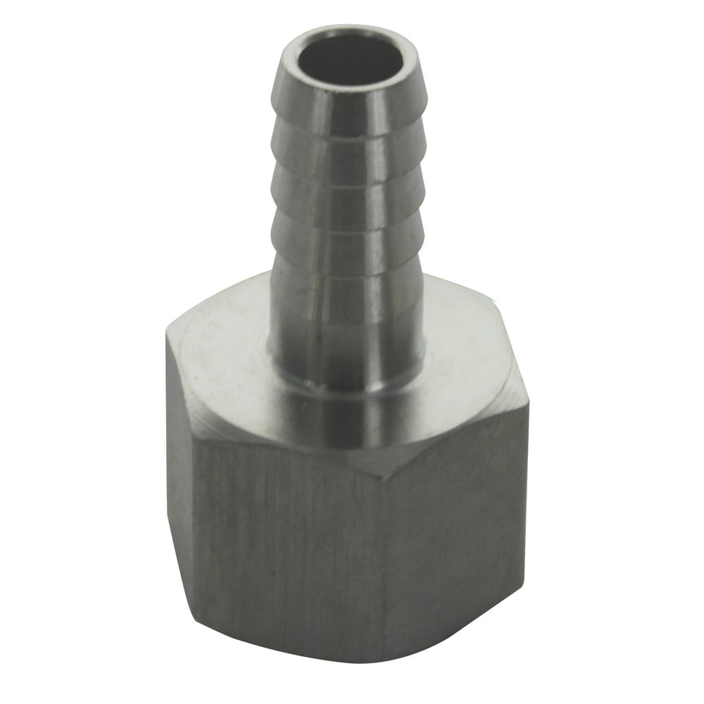 Stainless Steel 3/8" Barbed Hose Fitting 1/2" Female NPT Walmart