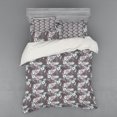 thumbnail image 2 of Ambesonne Floral Bedding Set 3 Pcs, Blooming Spring Nature, Twin, Pale Grey Vermilion Grey, 2 of 3
