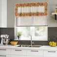thumbnail image 4 of Thanksgiving Pumpkins Curtain Valances for Windows, Kitchen Valance Window Treatments Panel 2 Pack, Sunflowers Chalet Beige Retro Country Rod Pocket Short Curtains for Bathroom Bedroom 60 x 18 Inch, 4 of 8