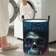 thumbnail image 5 of Fotbe Punk Style Blue Haired Skull Cesto de Ropa con Asas, Cesto Impermeable de Gran Capacidad, Bolsa de Lavado para Dormitorio, Cesto de Ropa con Ruedas y Asas-Medium, 5 of 6