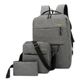 thumbnail image 4 of Mochila de negocios Zulema capacidad para hombre a prueba de puerto de carga USB Gris, 4 of 8