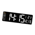 thumbnail image 1 of Reloj de pared digital Zulema con temperatura USB Luces blancas, 1 of 8