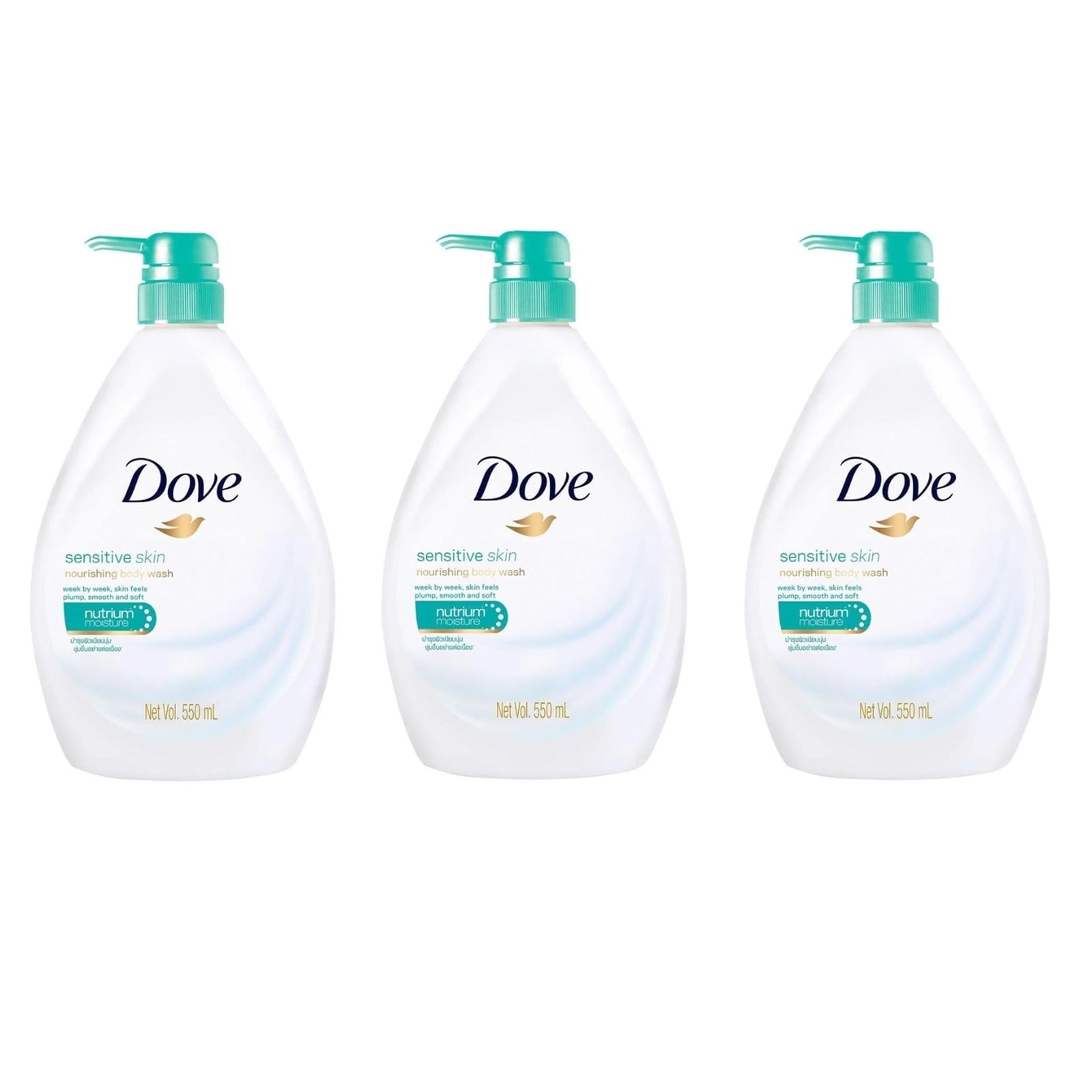 (Pack of 3) Dove Sensitive Skin Body Wash Pump