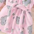 thumbnail image 5 of HFHAPW Toddler Robes Cute Pattern Bathrobe Unisex Kids Robe Baby Flannel Hoodie Pajamas Sleepwear for 1T 2T 3T 4T 5T 6T 7T(Light Pink,1-2 Y), 5 of 9