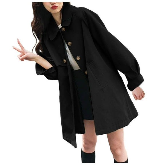 Windbreaker Jacket For Women Medium To Long Short Spring And Autumn Design New Sleeves Casual And Versatile