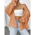 thumbnail image 3 of Women'S Cardigan Loose Knitted Cardigan Jacket New Solid Color Casual Outer Cardigan Pink L, 3 of 5