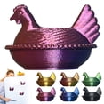 thumbnail image 6 of 1PC Vintage Glass Hen on Nest Dish with Lid, on Nest Glass Dish, Glasses Candy Dishs with Lid -Shaped Chicken Fruit Bowl, Chicken Decor, for Home,Tabletop Decor, 6 of 9