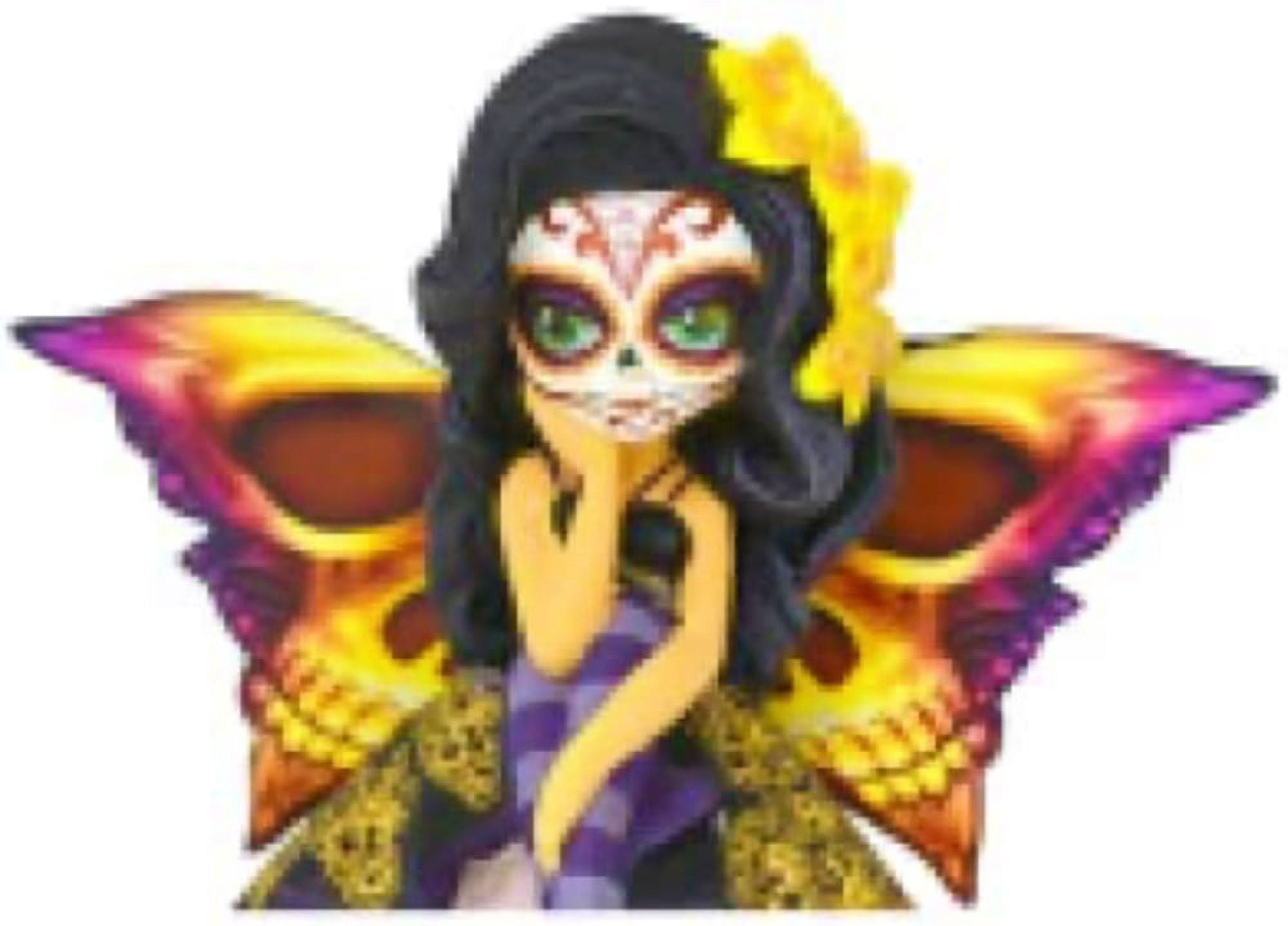 The Hamilton Collection Spirit of The Inspiring Hope Glow in The Dark Sugar Skull Decor by Jasmine Becket-Griffith 6-inches