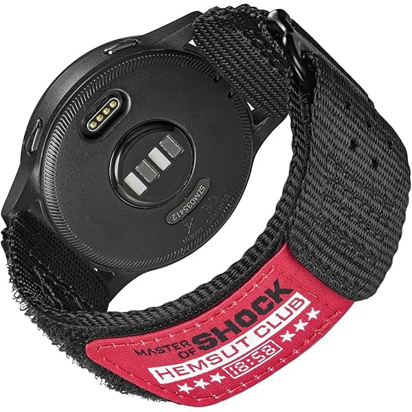 wonima11 20mm Nylon Band Compatible with Garmin Vivoactive6/5/3,Forerunner 165/55/645/245 Music, 20mm Soft Nylon Replacement Strap
