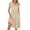 Khaki, variant on Women's Summer Short Sleeve Casual Dresses V-Neck Party Dress