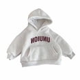 thumbnail image 2 of KAUOD Toddler Girls Fleece Long Sleeve Hoodies Cute Graphic Casual Hooded Sweatshirts Fall Trendy Oversized School Pullover Pockets, 2 of 5