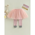 thumbnail image 3 of Bagilaanoe Toddler Baby Girls Casual Culottes 6M 12M 2T 3T 4T 5T Kids Patchwork Tutu Pants, 3 of 7
