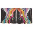 thumbnail image 7 of Yayeee Kitchen Curtains Tier Set of 2 Light Filtering 57"x24" Over Sink Window Panels, Colorful Black, 7 of 7
