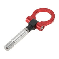 Unique Bargains Tow Bars For Vehicles for Mazda RX8 2003-2008 Front Rear Tow Hook 19mm Aluminum Alloy 104mm Red 1 Set