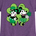 thumbnail image 3 of Disney - Mickey Minnie Shamrock - Toddler And Youth Girls Short Sleeve Graphic T-Shirt, 3 of 5