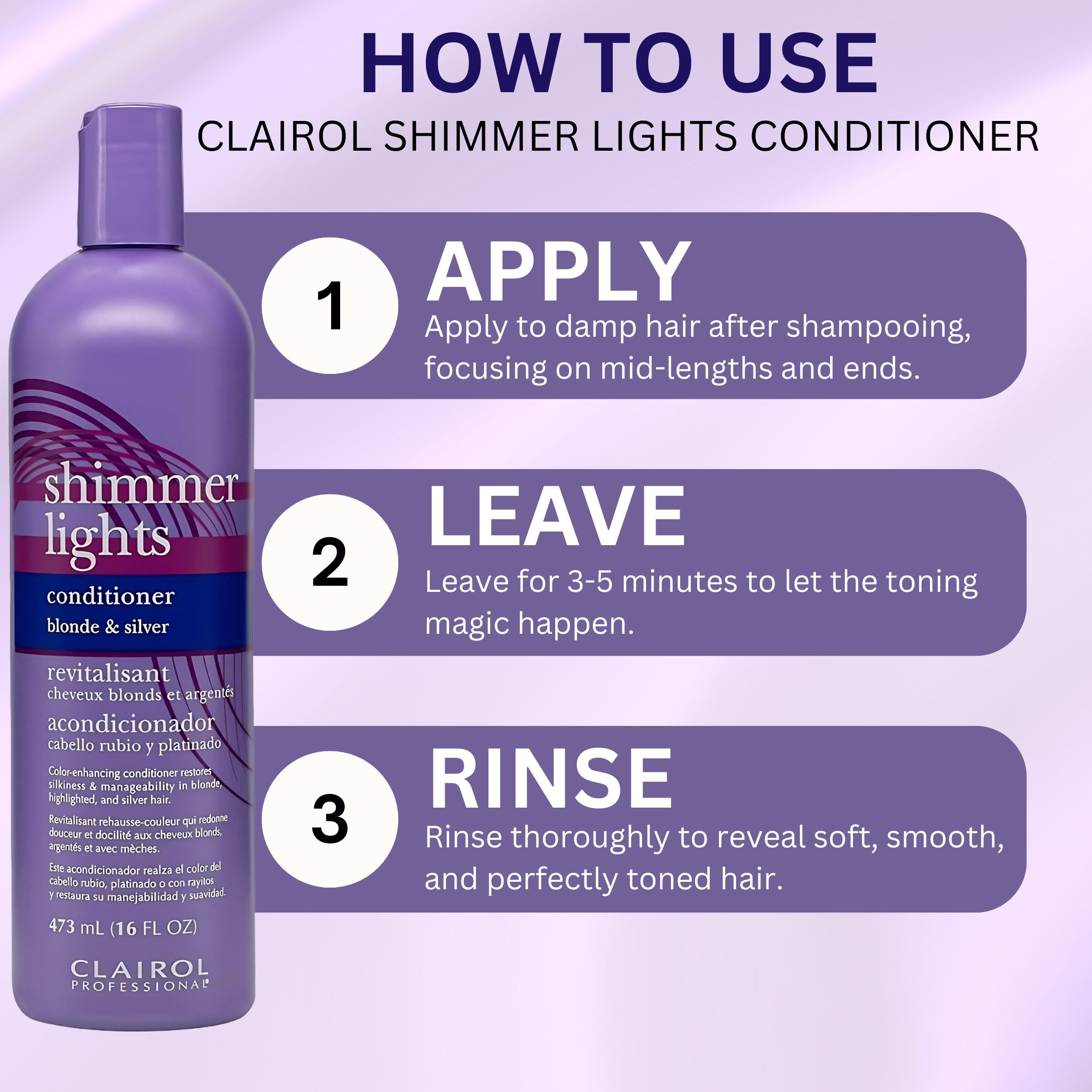 Clairol Shimmer Lights Hair Care: 16 oz. Shampoo + 16 oz