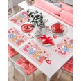 thumbnail image 4 of Valentines Placemats Love Heart Balloon Valentines Day Place Mats for Dining Room Gnome Flowers Washable Table Mats for Kitchen Dining Decorations Set of 6, 4 of 6