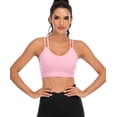 thumbnail image 2 of RUNNING GIRL Women’s Strappy Sports Bra Medium Support – Criss Cross Back Yoga Bra with Removable Pads, 2 of 4