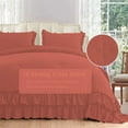 thumbnail image 3 of D.N.G. BEDDINGS 5 Piece Luxury 5 Inch Two Layer Ruffle Comforter Set Premium Super Soft, 800 TC, 100% Egyptian Cotton, Super Soft, Full/Queen Size Brick Red Color, 3 of 7