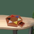 thumbnail image 4 of Chinese Checkers with 60pcs 6-Color Marbles Game Drawer Glass Marbles Acrylic Marble, 4 of 8