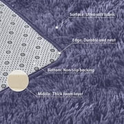 SUSUZI 5x7 Shag Area Rug, Ultra Soft Fluffy Plush Carpet with Non-Slip PVC Dot Backing, 2-Inch Thick Fuzzy Rug for Bedroom, Living Room, Nursery, Kids Room & Dorm, Purple