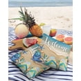 thumbnail image 4 of Outdoor Throw Pillow Cover Flip Flops and Starfish Seashell Waterproof Cushion Covers 2 Pack Seaside Sandbeach with Sea Wave Pillow Cases Home Decoration for Patio Garden Couch Sofa, 4 of 7