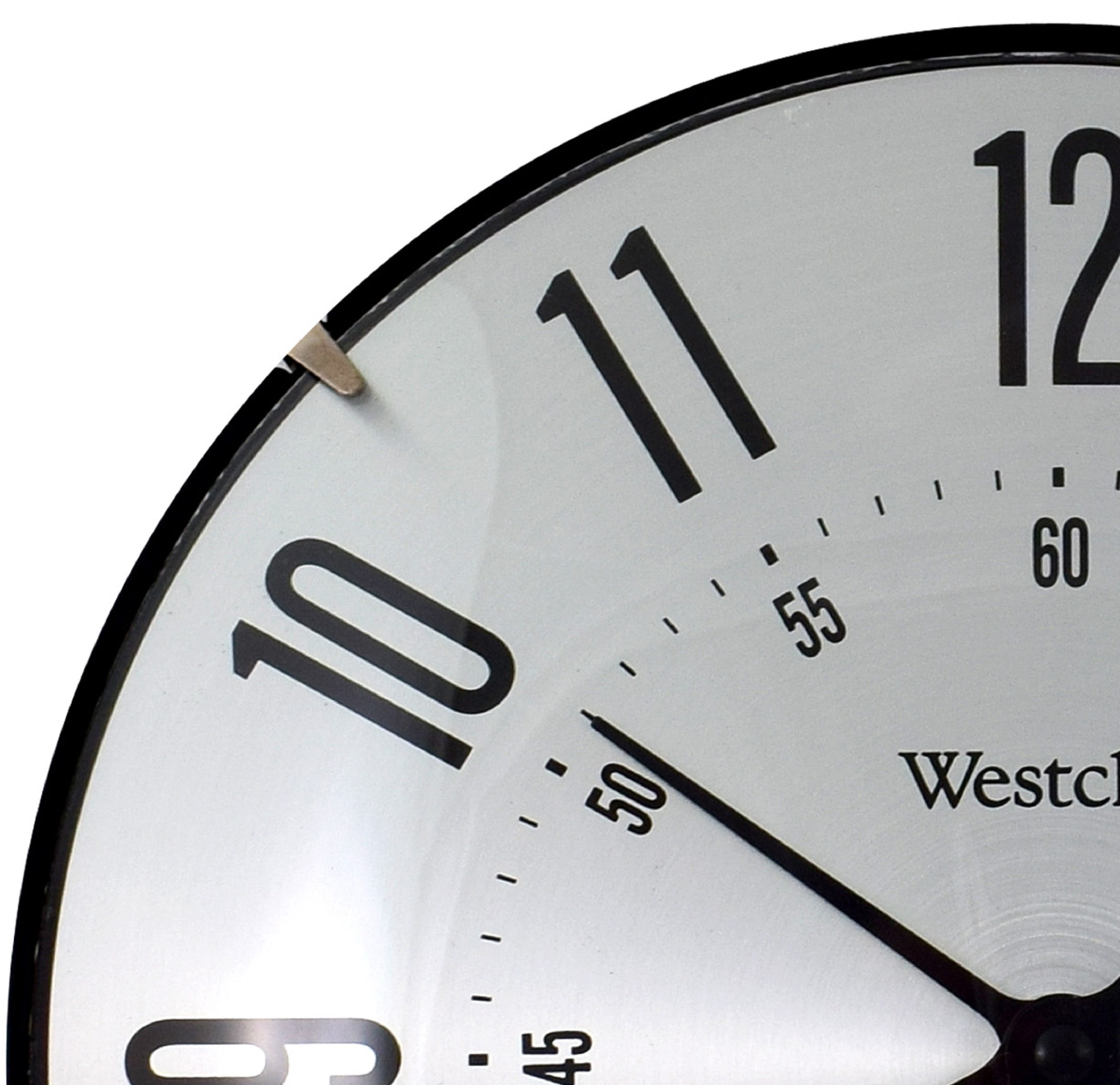 10" Silver Aluminium Dial Analog QA Wall Clock with Dome Glass Lens and Modern Silver Finish