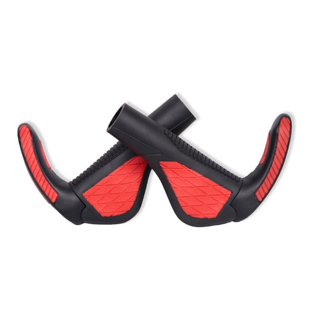 Sonducket 1 par de empuñaduras de manillar, cubierta ajustable para bicicleta de ciclismo, barras de equitación ergonómicas para exteriores, Ciclismo negro rojo