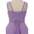 thumbnail image 4 of Chiffon Pleated Glitter Rhinestone Easter Summer Flower Girls Dresses Big Girl Aqua 16 CC 5011, 4 of 4