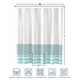 thumbnail image 4 of Split Shower Curtain for Transfer Bench, Blue Striped Fabric Shower Curtains for Bathroom, Modern Farmhouse Stripes Tub Sliding Transfer Bench Waterproof Bath Curtains 72"x72", 4 of 9