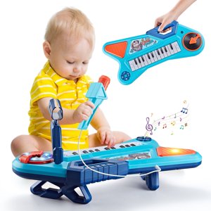 Tepear Toddler Piano Keyboard with Microphone & DJ Mode