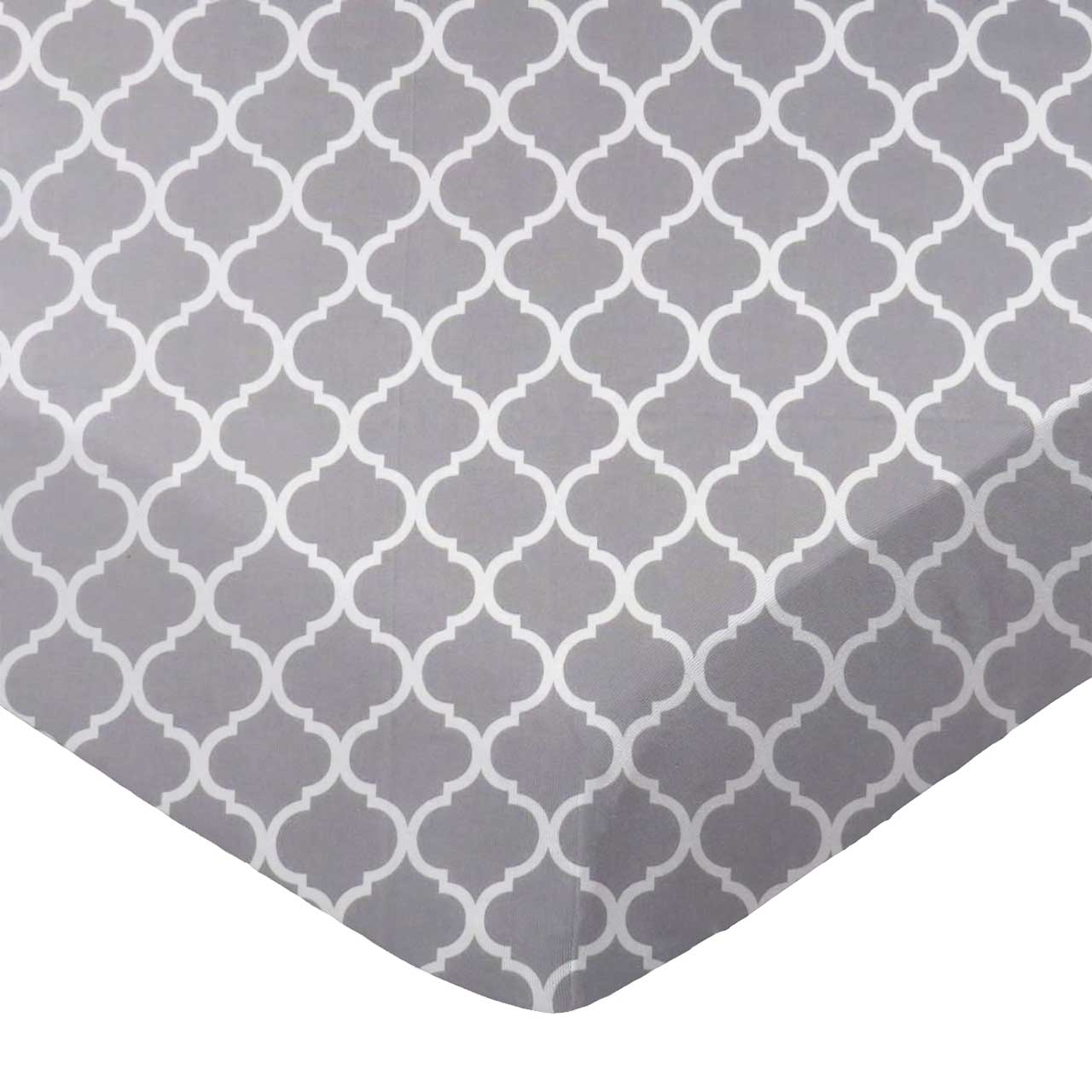 SheetWorld Fitted 100 Cotton Percale Cradle Sheet 18 x 36, Grey Large