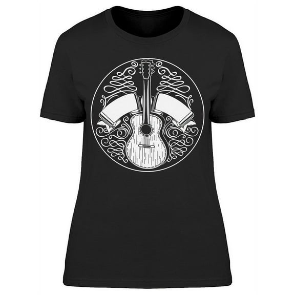 An Acoustic Guitar Emblem T-Shirt Women -Image by Shutterstock, Female 3X-Large