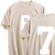 thumbnail image 4 of Tops para hombre, blusas y camisas de cuello redondo y manga corta para hombre, camisetas deportivas informales de color liso con cuello redondo y efecto desgastado, blusas de licra para hombre., 4 of 5