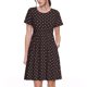 thumbnail image 1 of Fotbe Red and white polka dots Vestido Largo de Moda para Mujer, Vestido Tipo Camiseta con Manga Corta y Estilo Casual a Rayas y Bloques de Color, 1 of 6