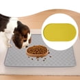 thumbnail image 1 of Alfombrilla de silicona antideslizante para comedero de mascotas, alfombrilla multifuncional para cuenco de perro, para contener derrames, accesorios Amarillo, 1 of 10