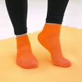 thumbnail image 3 of BambooMN Unisex Mens and Womens Quarter Socks Made of Rayon from Bamboo - Bright Orange - 4 Pairs - Medium, 3 of 7