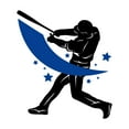 thumbnail image 2 of Sports Wall Decals for Boys Bedroom - Star Batsman Swinging Bat Player DIY & Creativity Boy Girl Bedroom Wall Sticker - Size: 18 In x 20 In, 2 of 5