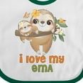 thumbnail image 4 of Inktastic Sloth I Love My Oma Boys or Girls Baby Bib, 4 of 4