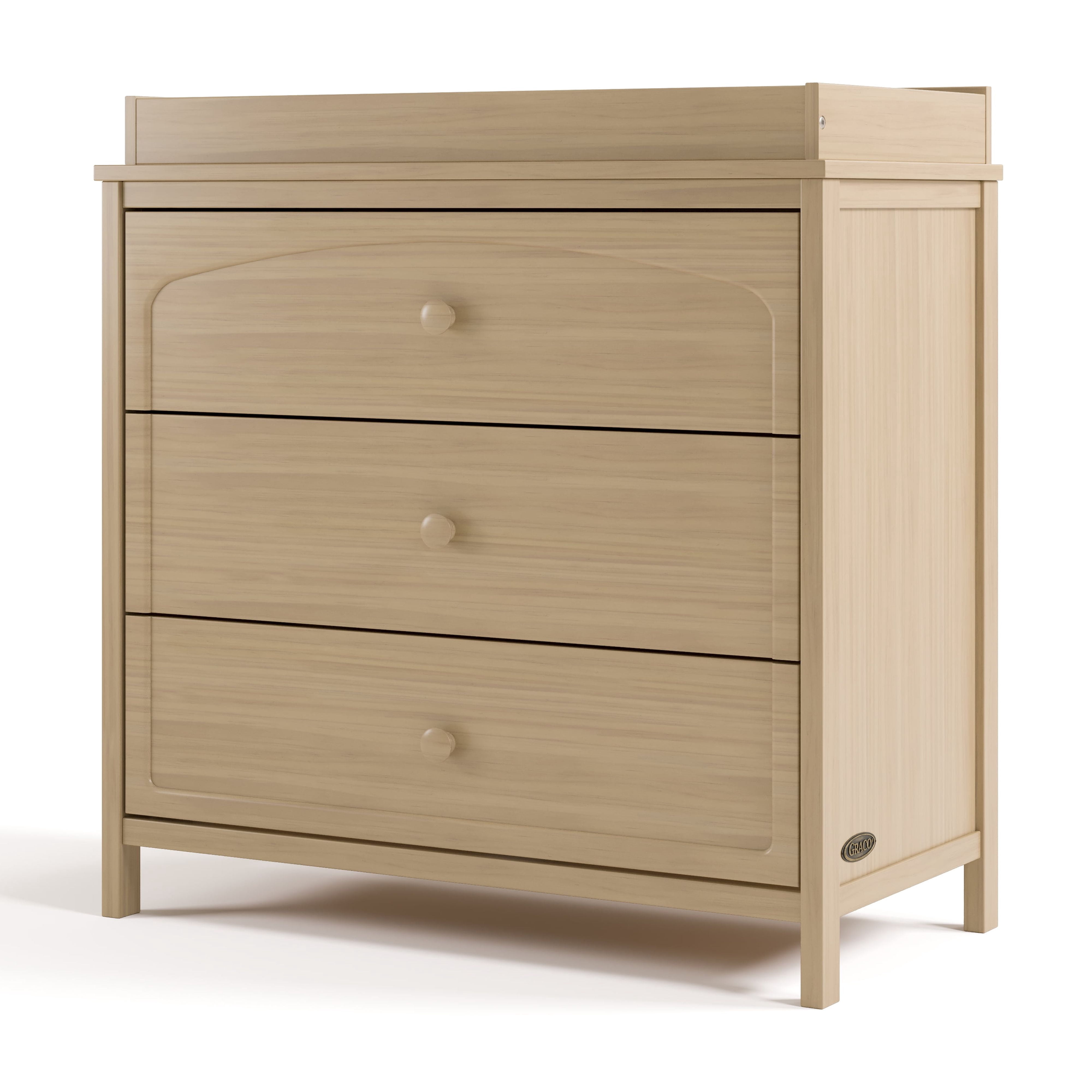 Graco Olivia 3 Drawer Chest with Infant Changing Topper, Driftwood