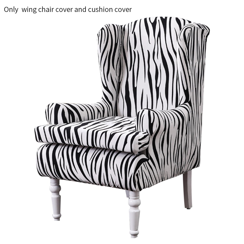 Details about   Leaves Printed Wing Chair Slipcover Protective Cover Elastic Wingback 