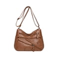 thumbnail image 4 of Bolso de hombro de moda, correa ajustable de gran capacidad, bolso de viaje, bolso de compras con cremallera, bolsillos múltiples, bolso de mano para , marrón Baoblaze Monedero de hombro, 4 of 8
