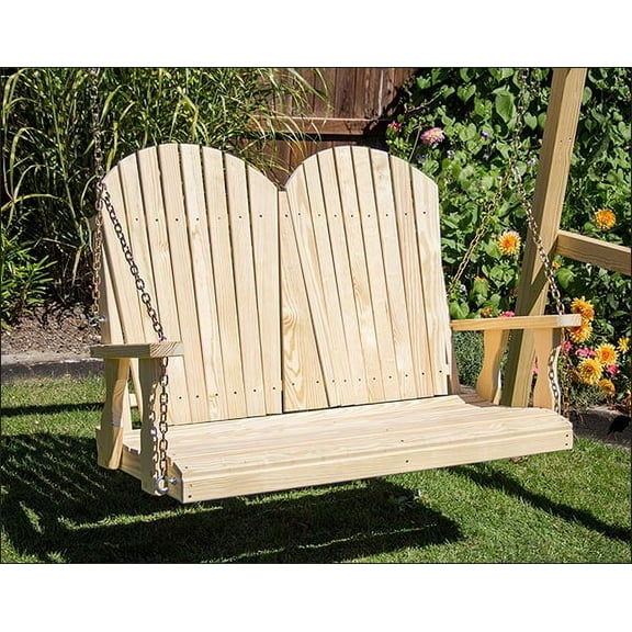64" Treated Pine Curveback Porch Swing