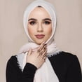 thumbnail image 3 of Women Scarf Solid Color Linen Extra Large Soft Shawl Wrap Head Scarf Hijab Scarf, 3 of 6