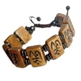 thumbnail image 1 of Brazalete Tibetano Om tallado en Hueso de Yak ajustable, 1 of 3